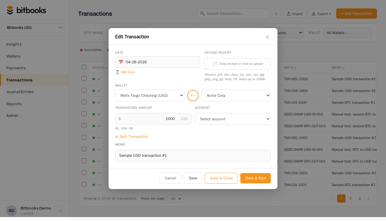 Reverse confirmation dialog on a Posted transaction